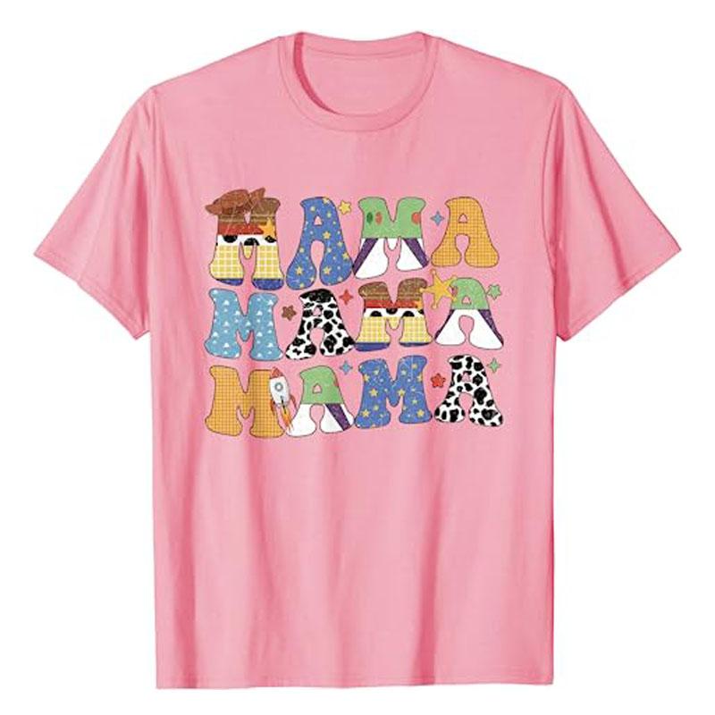 Toy Funny Story Mama - Boy Mom Mother's Day Tee for Womens T-Shirt Sayings Graphic Outfits Cotton Short Sleeve Blouses Gift Idea