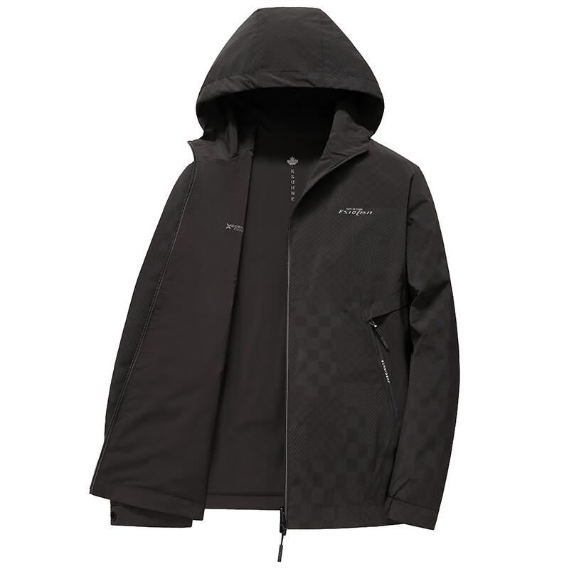 

YILITON Мужская двусторонняя куртка с капюшоном в деловом повседневном стиле XL