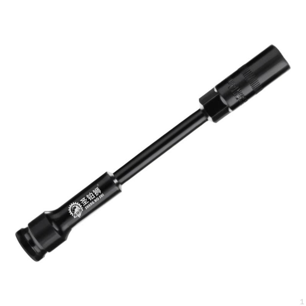 Electric Ratchet Wrench Socket, Extended Hexagon, Thin Wall, Motorcycle Repair Black 20x1cm