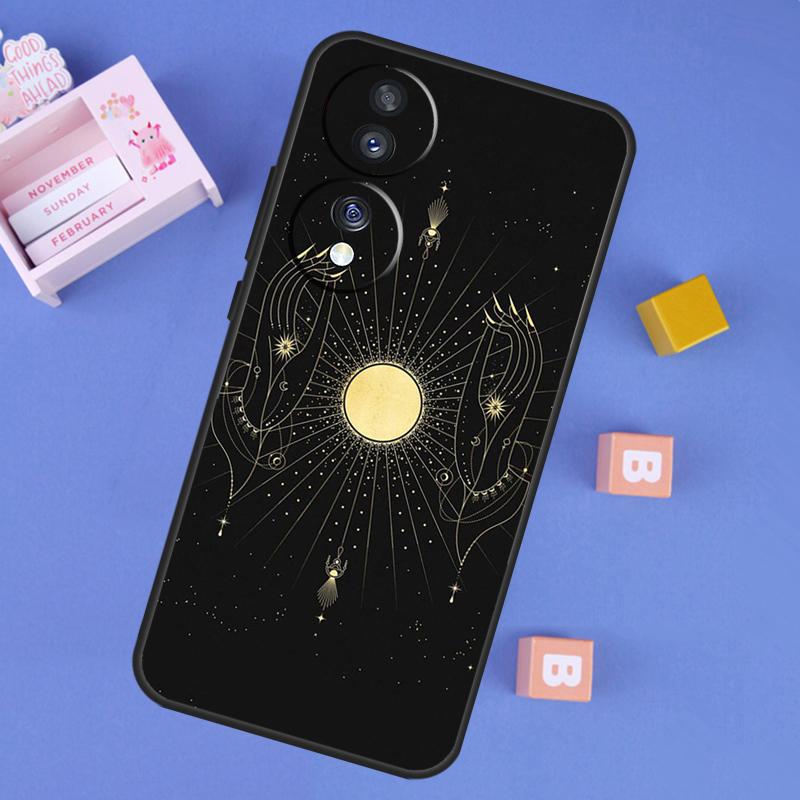Galaxy Moon Stars Phase Totem Art Case For Honor 400 Pro 200 70 90 Lite X9a X9b X9c X9d X8b X8c Win RT Magic 8 5 6 7 Pro Cover