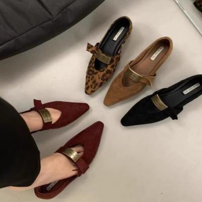 Damen Ballerinas Frühling Herbst Retro Slipper Schuhe für Damen Luxus Trend Spitzschuhe Damenschuhe Mary Jane Schuhe Zapatos De Mujer