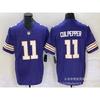 Mens NFL Minnesota Vikings 18 Jefferson 9 McCarthy White Purple Embroidered Football Jersey Sportswear