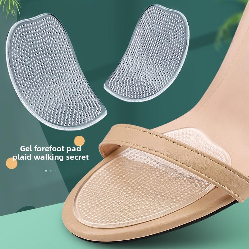 Non-slip Forefoot Pad GEL Transparent Invisible Sports Shock Absorption Half Size Pad High Heels Shoes Anti-wear Sole Sticker
