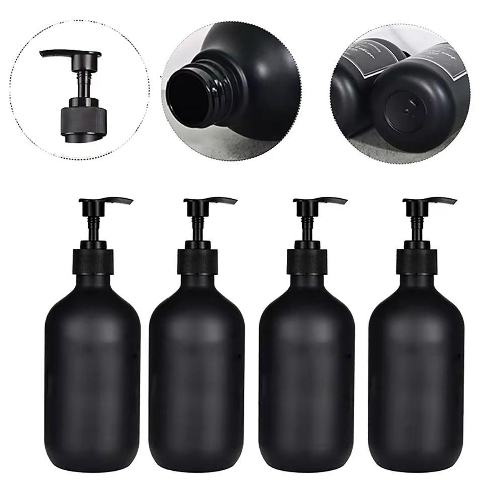 1Pcs 300/500ML Soap Dispenser Matte Black Liquid Pump Bottle  for Bathroom Supplies Hotel