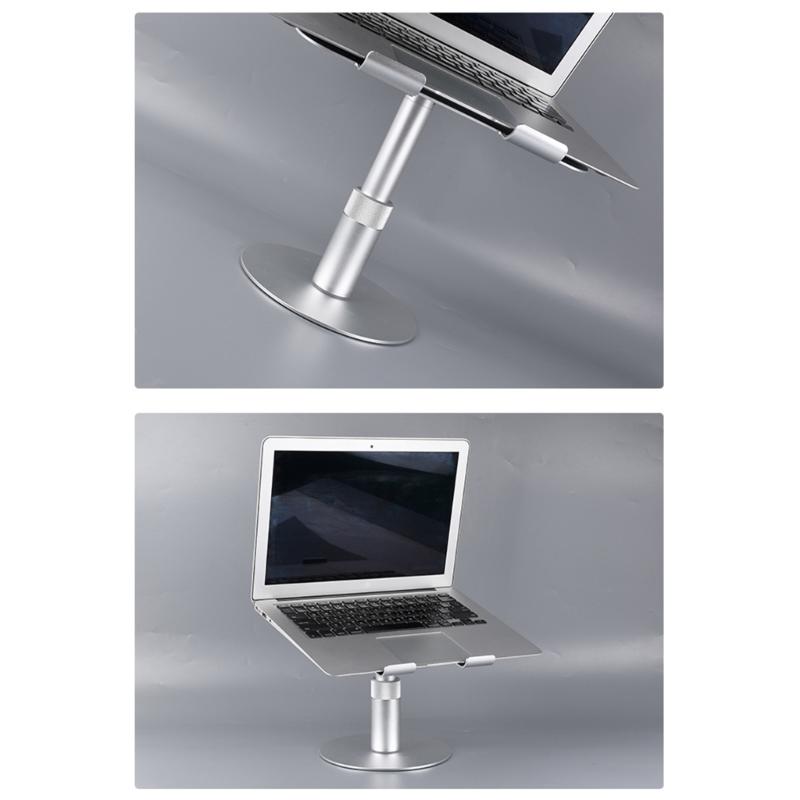 Portable Foldable Tablets Holder Aluminum Alloy with Height Adjustment and Full Rotations for Easy Travel Storage and Stability