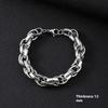 Bracciale da Uomo in Acciaio Inossidabile Semplice Prepotente Punk Alto Senso Cubano Acciaio al Titanio Bracciale Gioielli da Uomo