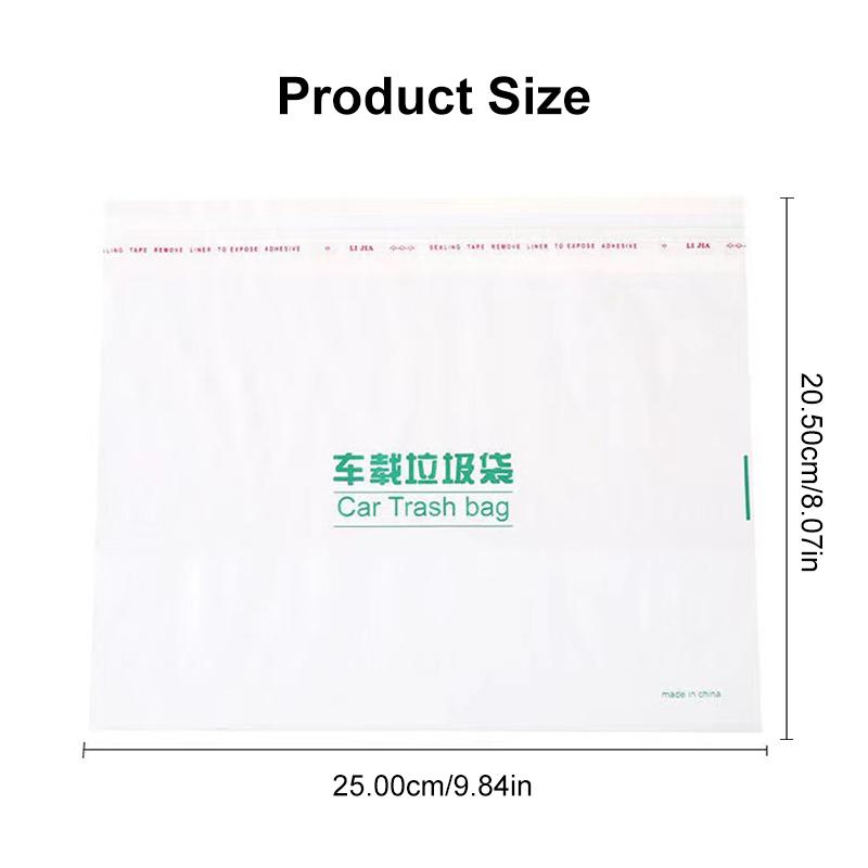 SEAMETAL Einweg Auto Müllbeutel Selbstklebend 2-in-1 Müllsäcke Tragbar Wasserdicht Müllsack Aufbewahrungstasche