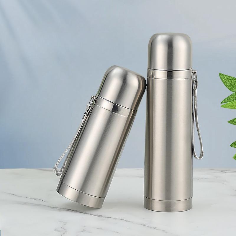 350/500/750/1000ml 304 Stainless Steel Bullet Insulated Cup Double Layer Vacuum Sports Water Bottle Outdoor Portable Kettle