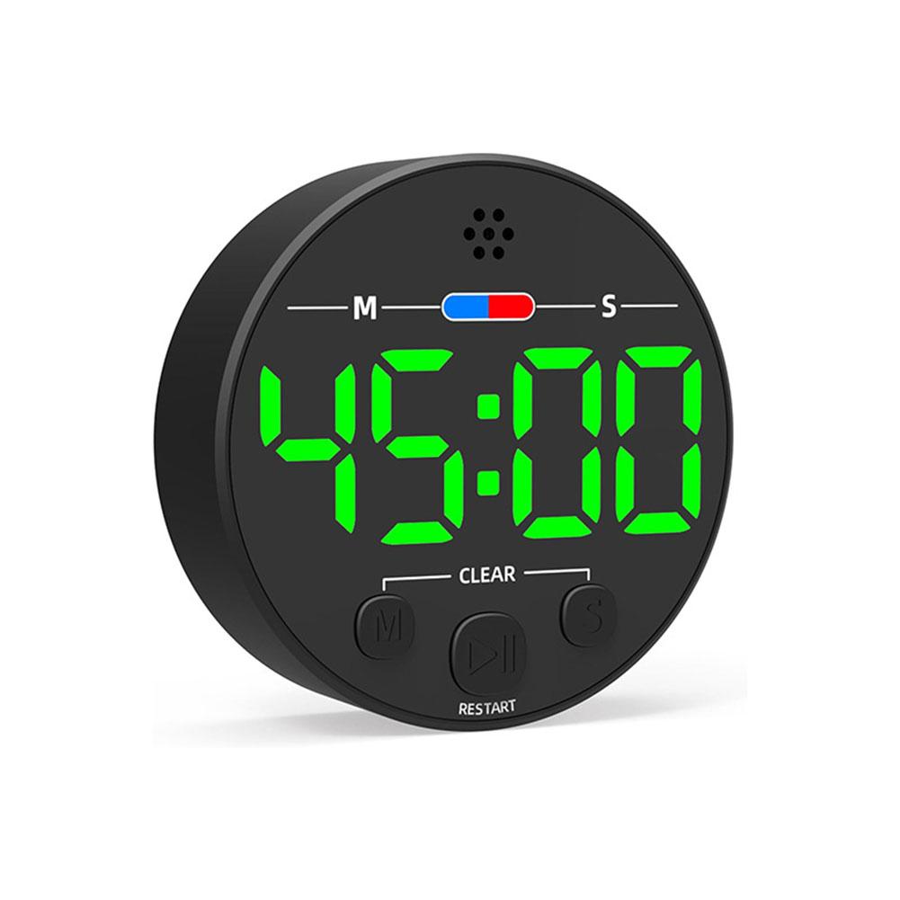LED Timer with Magnetic Backing and Transparent LCD Screen Designed for Cooking Baking Study and Office Time Management