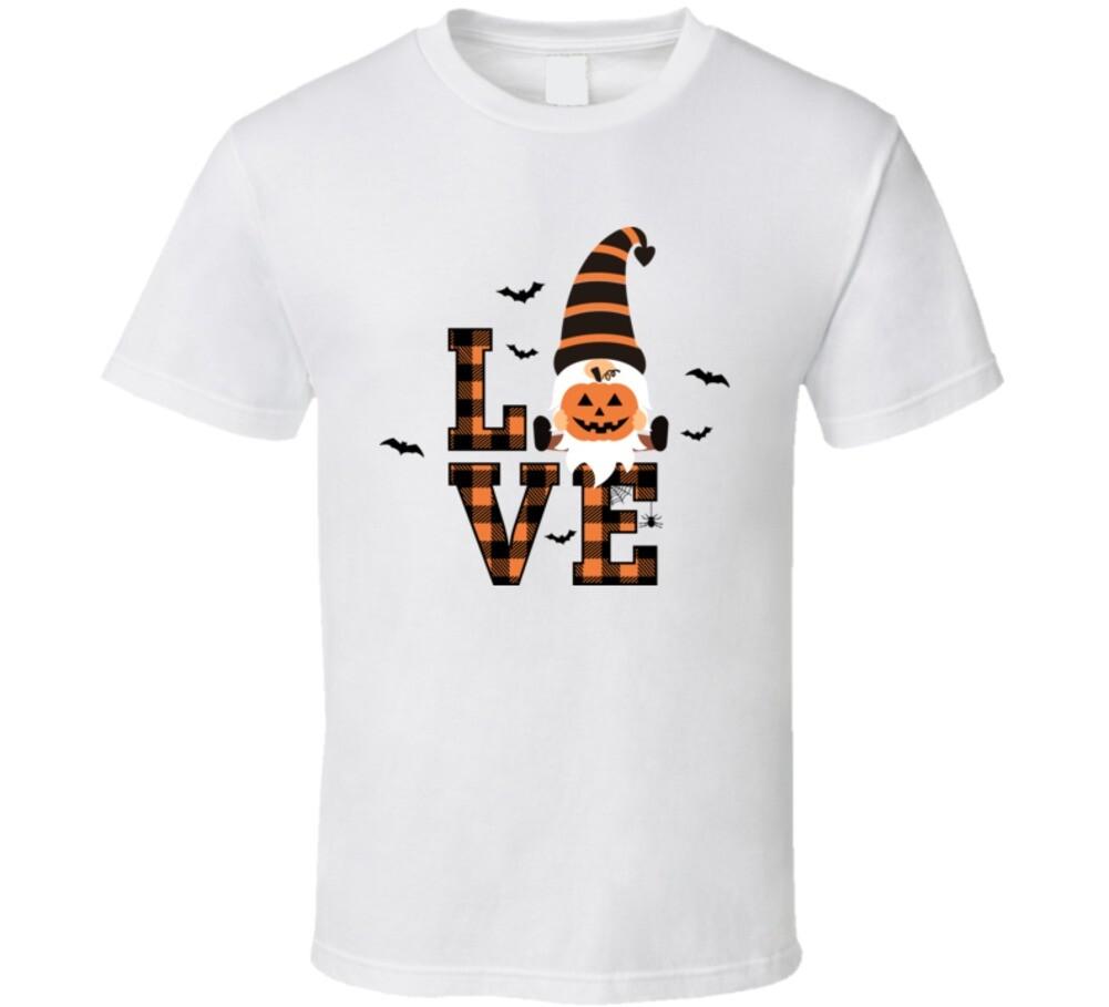 Cute Gnome Halloween Love Tee Cool Fall T-shirt Holiday Novelty Unisex T Shirt M
