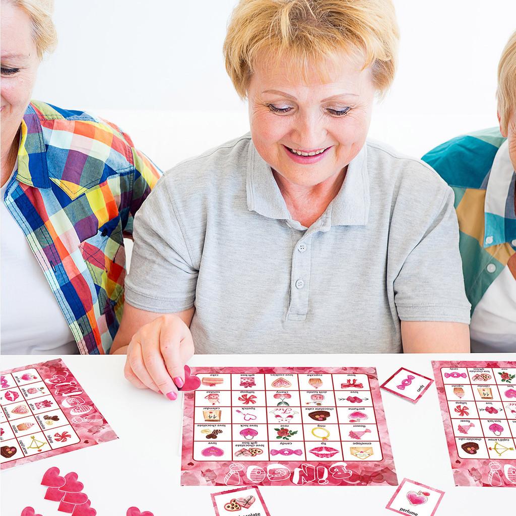 Day Valentine Themed Couple Interactive Fun Desktop Card Bingo Props Game