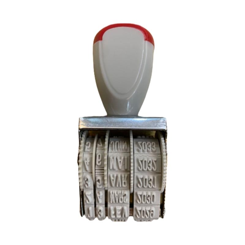 Date Stamp 4mm Font Spanish Date Stamp French Date Stamp Rotating Stamp Office Business Stamp for Document File Marking
