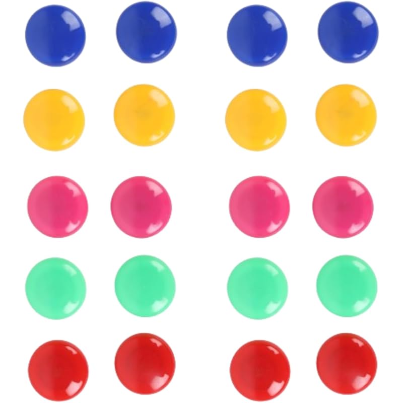 Yajnas Pack Of 20 Colorful Opaque Magnet For Magnetic White-Boards - Sticky Stick Notes, Photos, Charts Notice Board/Pla