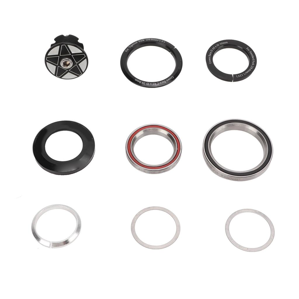 Bike Bearing Headset Aluminum Alloy 41.842?52mm Bicycle Tapered Tube Headset for Mountain Road Bike