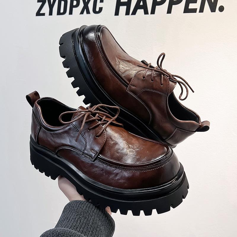 2024 Business Leather Shoes Men's Spring Hand Grab Dress Casual Men's Commuter Derby Shoes 1809-A