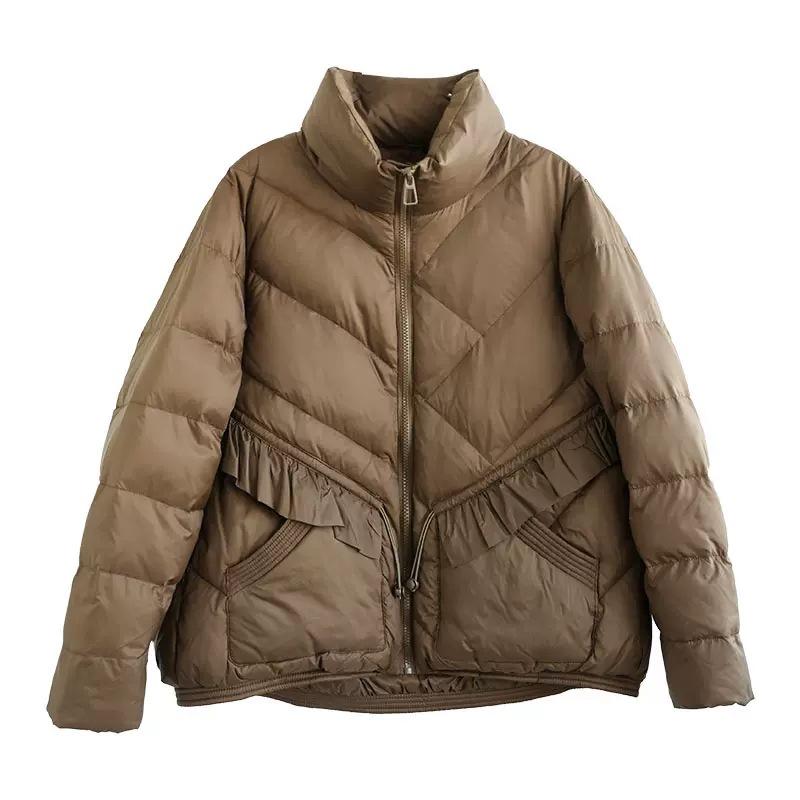 New Chinese short down jacket women's winter new small retro literary lace middle-aged and elderly warm jacket