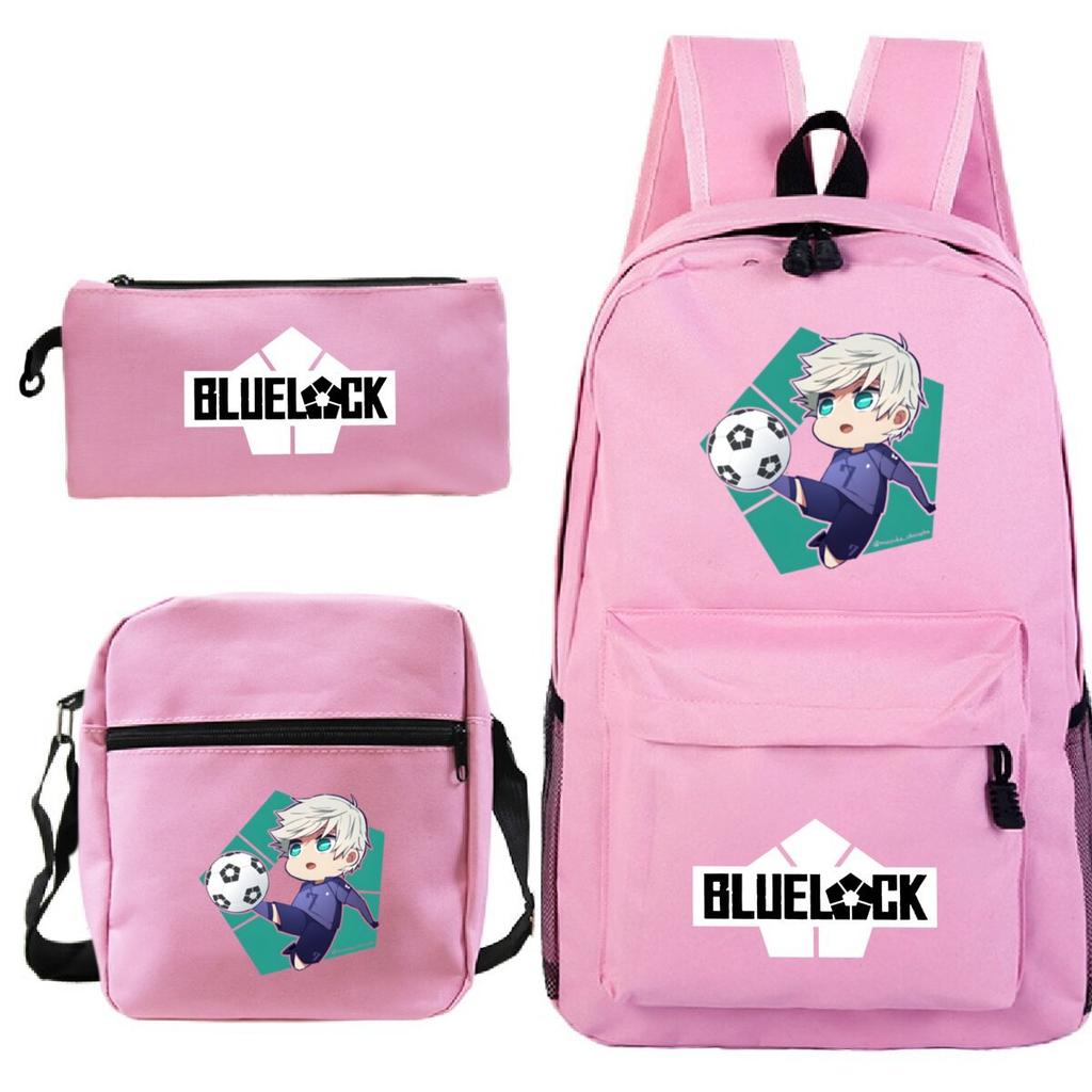 Japanese Cartoon Peripheral Printing Children'S Schoolbag, Primary And Secondary School Student Stationery Set, Shoulder Backpack Three-Piece Set