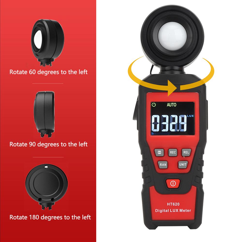 Luxmetru digital HT620, instrument de testare a iluminometrului, cu precizie ridicată, portabil