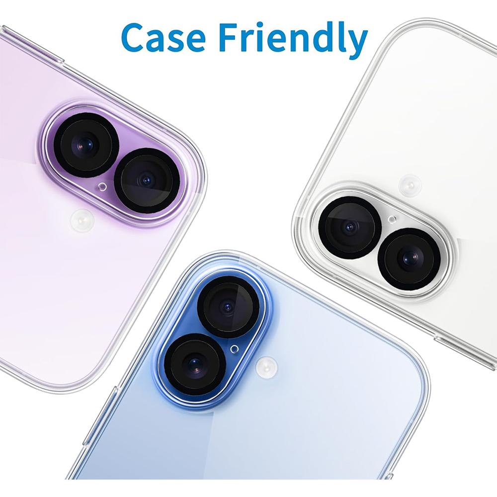 3Pcs Camera Lens Protector Film for iPhone 17 Air 16 E 15 Plus 14 Pro 13 12 11 X Xs Max Xr 17E, 9H Hd Clear Tempered Glass Lens Drop Protection Cover
