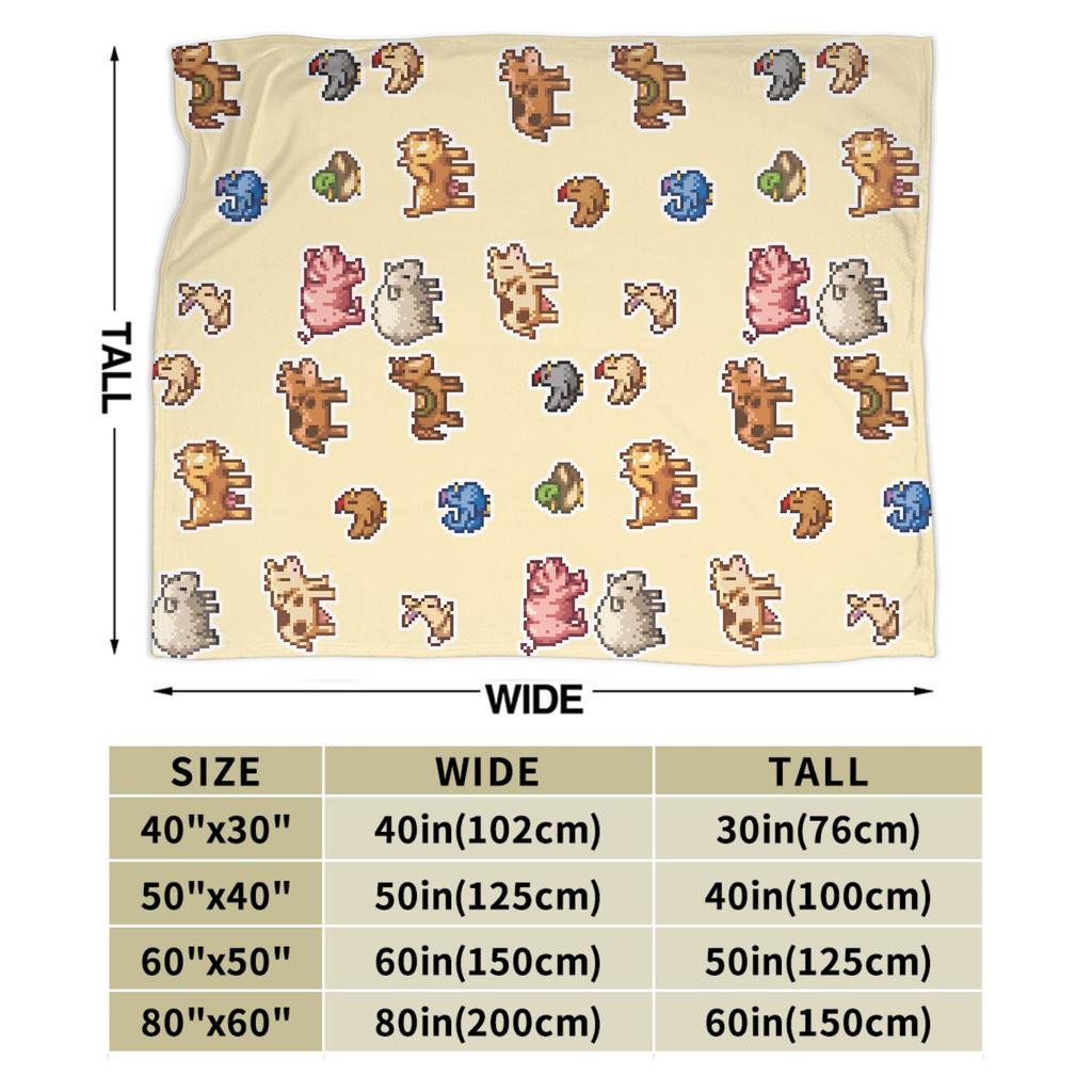 Stardew Valley Animals Chicken Super Warm Blankets Travel Plush Bedding Throws Novelty Couch Flannel Bedspread Sofa Bed Cover
