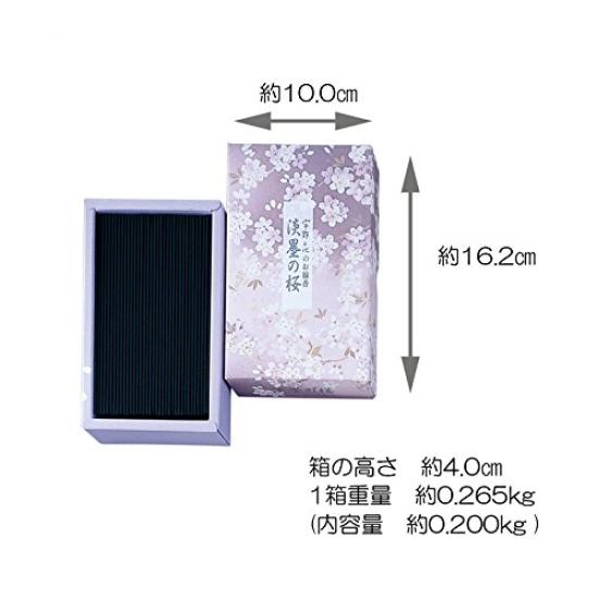 Nippon Kodo Uno Chiyo Incense Sticks, Loose Pack, 37108, Light Ink Cherry Blossom Design, 0.2kg, Low Smoke, 25 Minutes