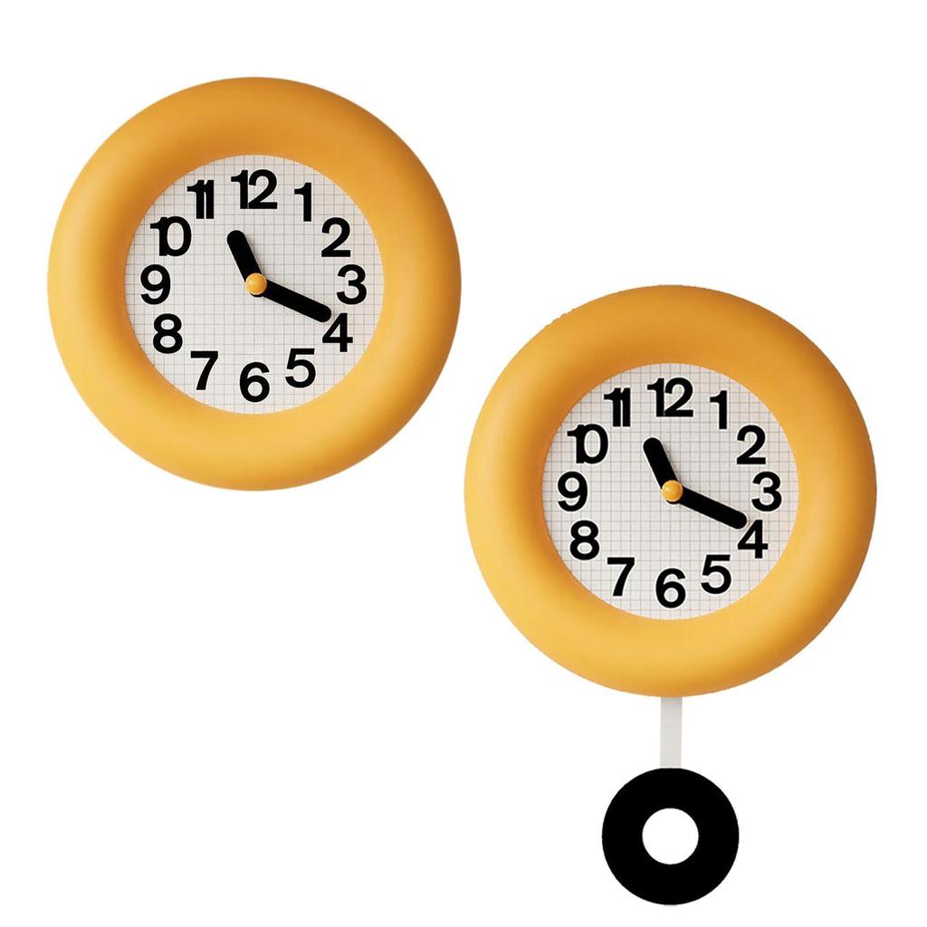 Wall Clock Silent Hanging Clock Office Home Decor Modern Silent Round Wood Clock for Dorm Kitchen Shop Classroom Hotel