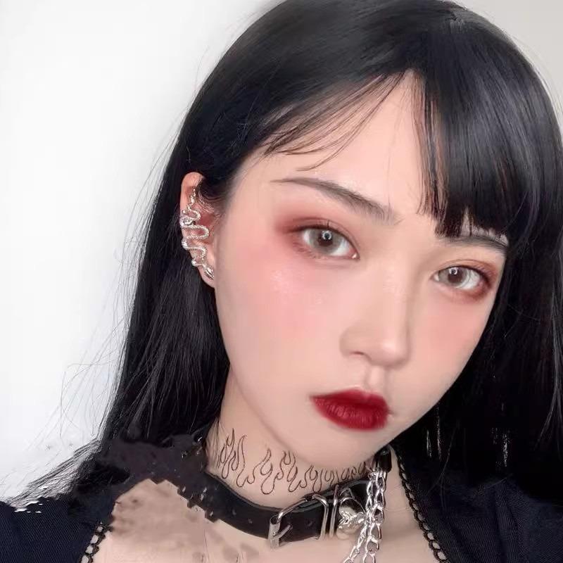1PC Metal Snake Earring Clips Punk Earrings Ear Cuffs for Women Men Silver Color Piercing Jewelry New Fashion