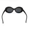 [Glasses Glasses Glasses] Designed for Japanese People Grunge Round Sunglasses, Oval, Large, Big Frame, Black 673-bksm