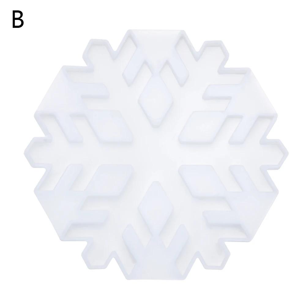 Christmas Snowflakes Coaster Casting Mold Silicone Mould DIY Crystal Epoxy Resin Mold Christmas Tree Pendant Ornament Making