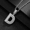 Letter Pendant Copper Inlaid Zircon Necklace Personalized Niche Design Men'S And Women'S Pendant Necklace