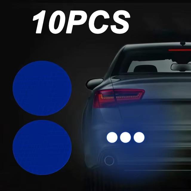 

10pcs/set Car Bumper Reflective Safety Strip Stickers Car Reflective Sticker Reflective Warning Safety Tape Stickers Decals