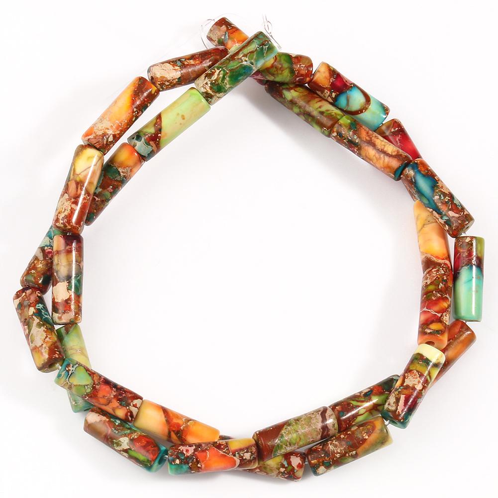 Намистини з природного осаду і яшми, імперська трубка, форма колони, вільні розпірні намистини для виготовлення ювелірних виробів 15 дюймів