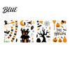 Halloween Window Stickers 4 Sheets Electrostatic Glass Stickers Cartoon Pumpkins Castle Bats Decals PVC Waterproof Static Clings for Windows