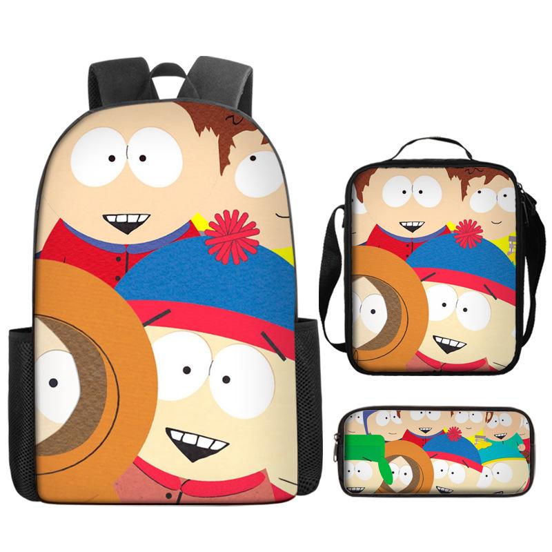 South Park Backpack Student Bag South Park Backpack Cartoon Satchel Pencil Case