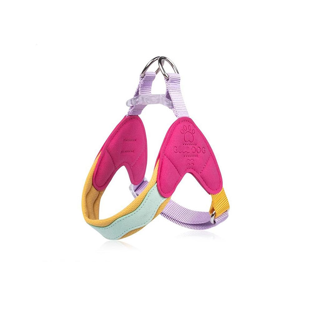 Y-shaped Dog Harness for Small Dogs Shiba Inu Puppy Chest Straps Macaron Color Matching Pet Harness Outdoor Products