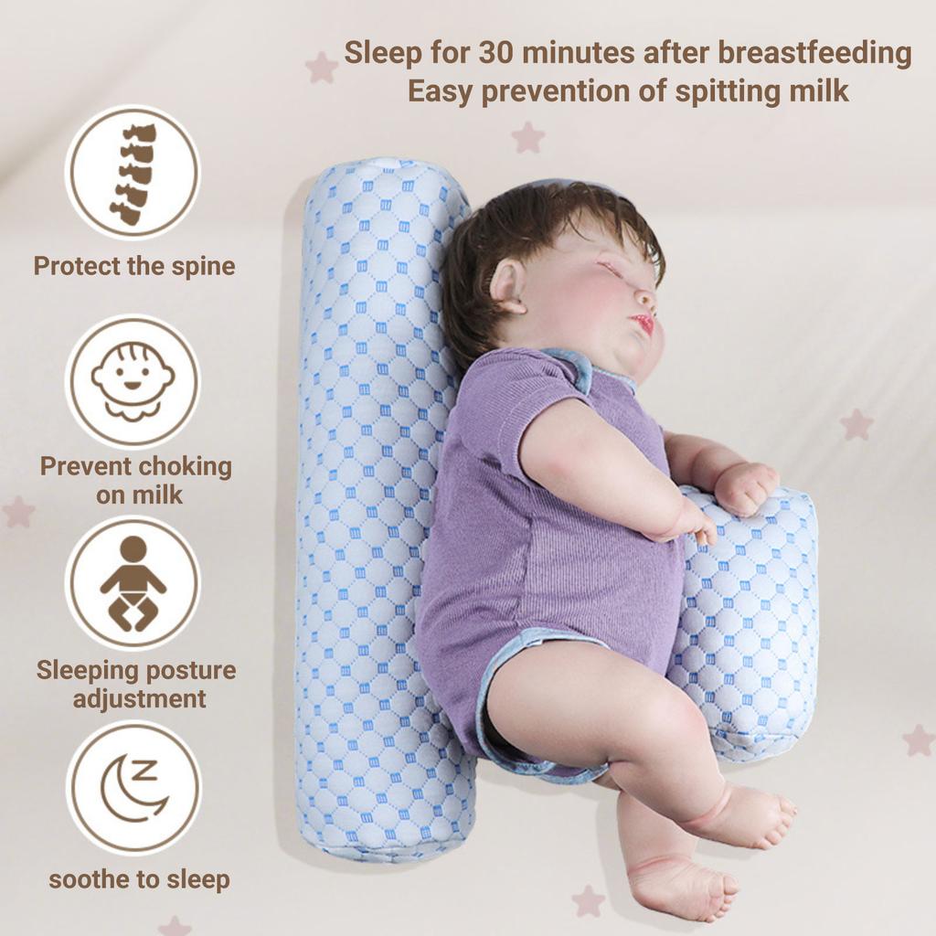 Babypolster / Rückenstütze für Babys & Seitenlage-Stütze — Zylindrisch, Abnehmbar und Waschbar