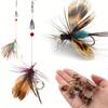 Fliegenfischen-Fliegenset mit Angelgerät, Trocken-/Nassfliege, handgefertigte Fliegenfischköder-Fliege, Streamer für Forelle, Barsch, Lachs, 12 Stück/Karton