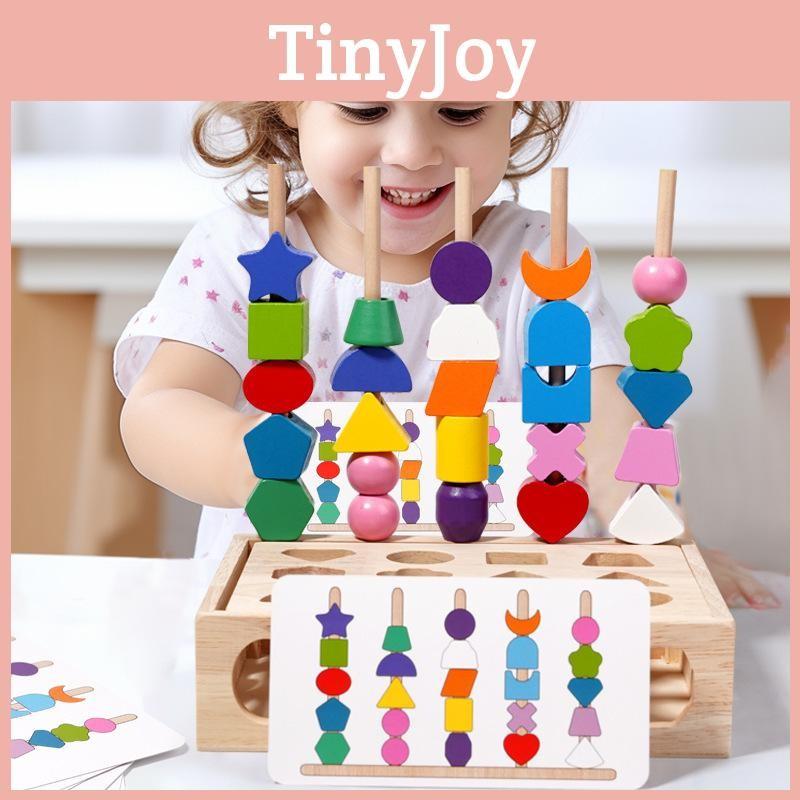 Children Learning Wooden Blocks With Shape Matching For Toddlers Toys Gifts