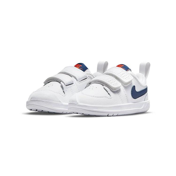 (TD) Toddler/Baby Nike Pico 5 Wear-resistant Shock Absorption Non-Slip Low Tops Sports Shoe White Blue AR4162-106