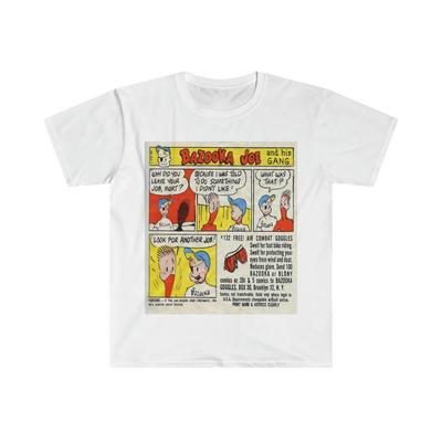 T-shirt unisex in morbido cotone. Bazooka Joe. Fumetto Bazooka Gum