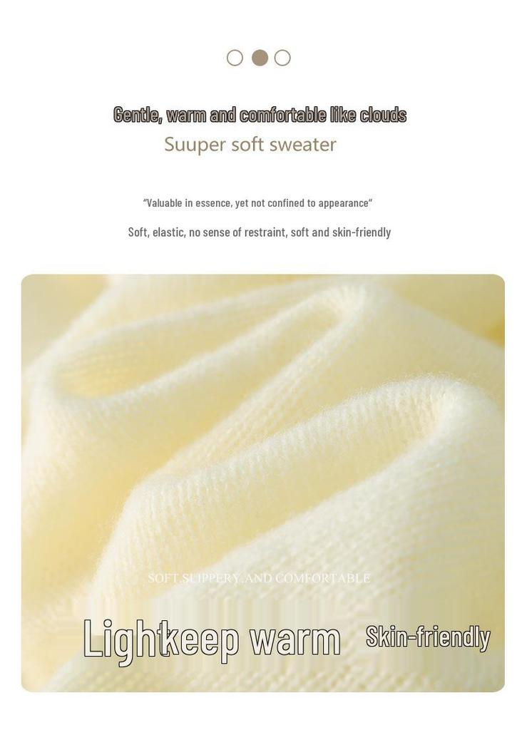 2025 Autumn French Chic 3D Round Neck Pure Wool Knit Cardigan