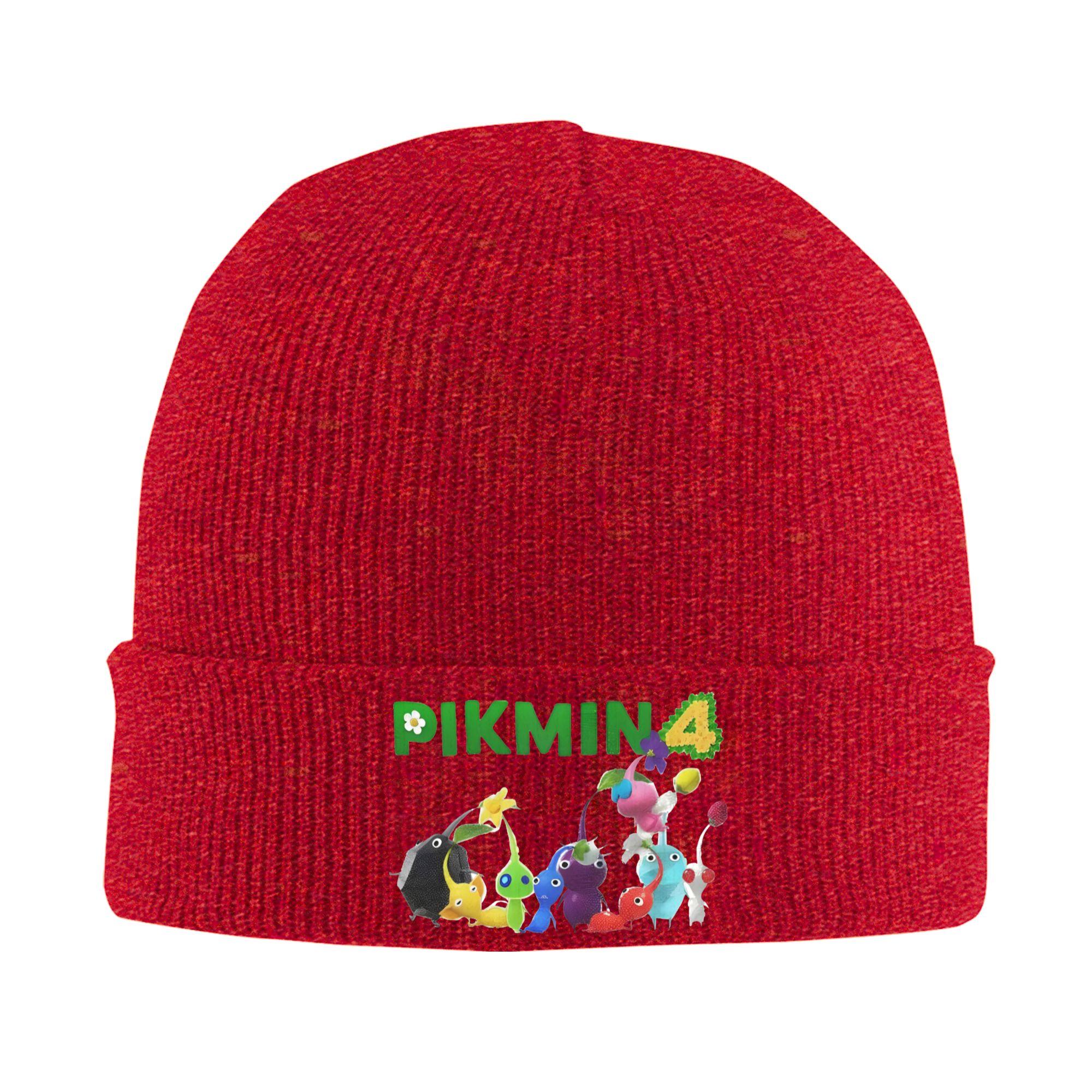 Men Women Pikmin Video Game Beanie Hats Kawaii Cartoon Casual Knit Hat Autumn Outdoor Sport Caps Printed Warm Bonnet Hats One Size