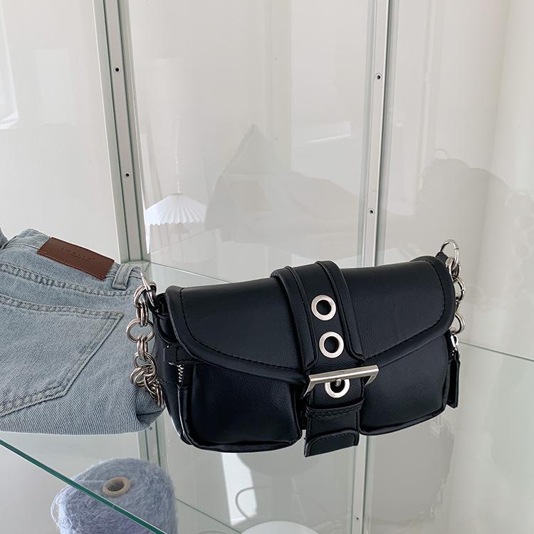

Women s bag autumn and winter new high-end underarm bag versatile fashion chain bag Korean version niche bag women s shoulder bag чёрный