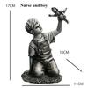 Flying Balloon Girl Figurine Banksy Modern Art Sculpture Resin Figure Craft Decoration Collectible Figurine Ornaments Gifts