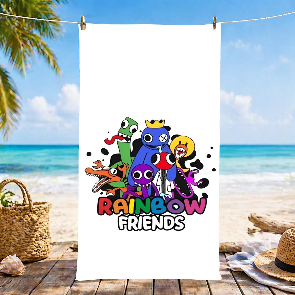R-Rainbow Friends-S Towel Microfiber Beach Towel, Quick-Dry, Sand-Free, Ultra-Fine Fiber, Super Soft.