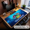 Mouse Pad Mare cu Text Nume Personalizat, Mat Extins pentru Birou Moale Anti-Alunecare Geometry Dash pentru Birou Acasă