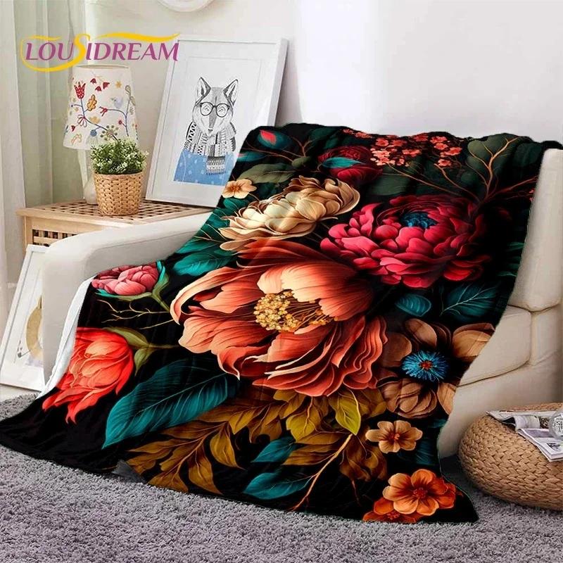 D Printed Daisy Throw Blanket Soft Warm Nordic Design for Picnic Bed Sofa  Perfect Gift for Kids and Teens