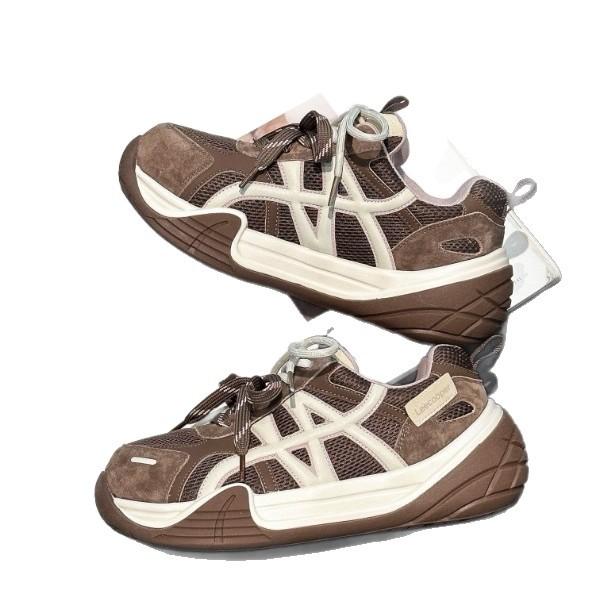 Ugly Cute Thick Sole Height Increase 5cm German Training Shoes Women's 2025 Autumn New Ultra-light Dad Shoes Casual Sports Board Shoes