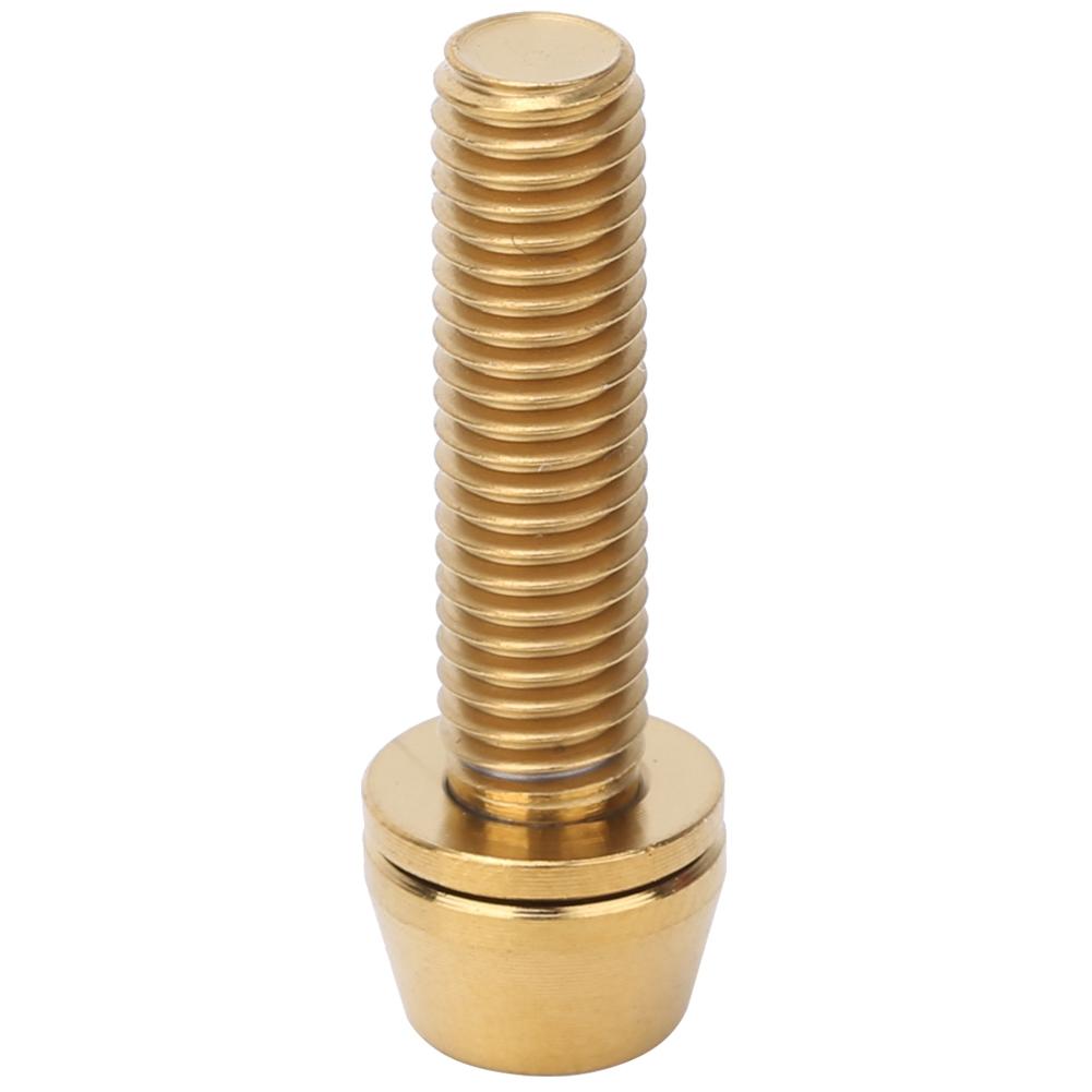 3PCS Titanium Alloy Durable Bike Handlebar Stem Screws Bicycle Disc Brake Clamp Set Screw AccessoryM5x20mm Golden