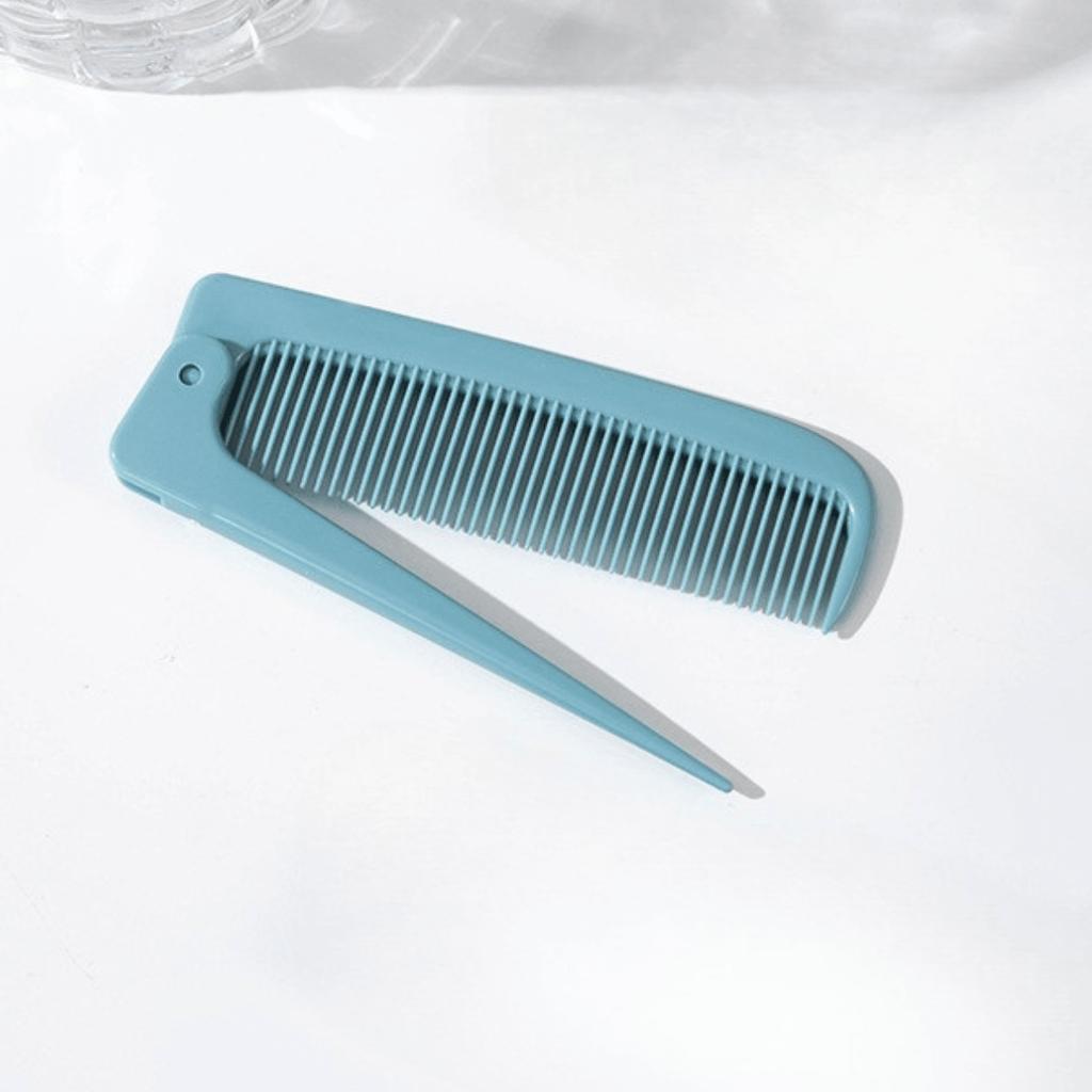 1pc Portable Folding Comb, Folding Pointed Tail Comb, Mini Cute Home Use Scalp Massage Air Cushion Brush, Hair Brush, Comb, Hairstyling Tool
